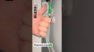 Pedestal sink instal👍🏼 plumber sink pedestals [upl. by Nahn]