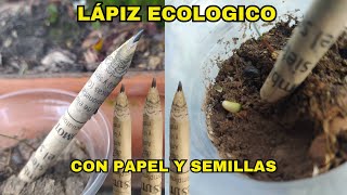 Como hacer un lápiz ecológico con papel periódico reciclado [upl. by Rafat]