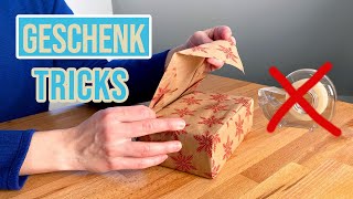 Geschenk einpacken ohne Klebeband  so gehts [upl. by Netsirhc]