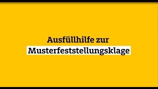 Anleitung Ausfüllhilfe zur Musterfeststellungsklage  ADAC [upl. by Joycelin274]