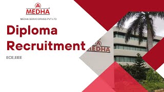 Job opportunity for Diploma Freshers and Experienced Medha Servo Drives Pvt Ltd  Hyderabad [upl. by Auguste661]