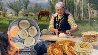 Making 4 Types of Traditional Breads  Nomadic Life  Kyrgyzstan [upl. by Weingartner844]