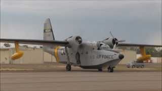 Grumman HU16B Albatross departures from Casa Grande airport for California [upl. by Iaht]