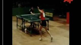 1979 Norwich Union Table Tennis FinalGuo Yue Hua [upl. by Enilegnave]