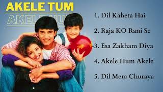 Akele Hum Akele Tum Movie All Songs Aamir Khan amp Manisha Koirala HINDI MOVIE SONGS [upl. by Falo]