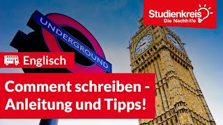 CommentStellungnahme schreiben  Anleitung und Tipps  Englisch verstehen mit dem Studienkreis [upl. by Peonir]