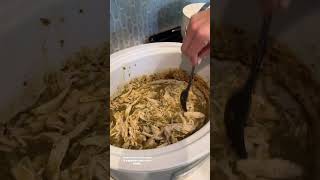 Crockpot Salsa Verde Chicken 🐔 viralvideo viralshorts foodie foodlover recipe shortrecipe [upl. by Inamik]