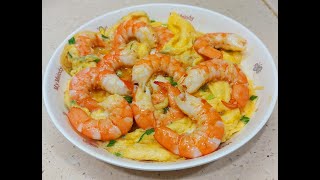 🧑‍🍳 Udang telor dadar  Resep paling mudah dan cepat [upl. by Eugine198]