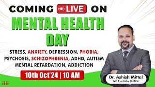 Live Discussion on World Mental Health Day 10 Oct  Anxiety Depression Schizophrenia Bipolar [upl. by Jagir]