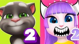 My Talking Tom 2 vS My Talking Angela 2  Horror Angela Vs Sweet Tom Gameplay Walkthrough [upl. by Tannie]