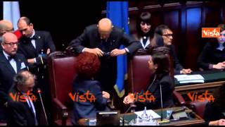 NAPOLITANO PARLA CON LE PRESIDENTI DI CAMERA E SENATO [upl. by Ihpen183]