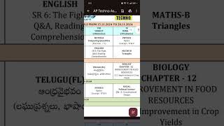 assessment test schedule from Sri Chaitanya techno school srichaitanyaeducationalinstitutions exam [upl. by Eixel119]