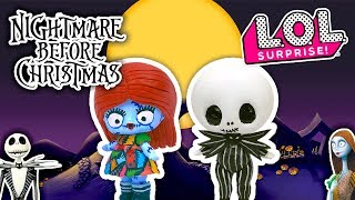 🌙 The NIGHTMARE BEFORE CHRISTMAS 🎄Custom LOL SURPRISE DOLLS Jack amp Sally  DIY Toy Transformations [upl. by Yeclehc]