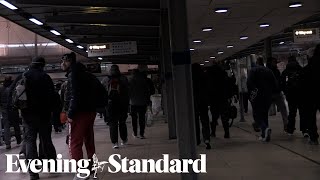 Stratford station busy as Underground drivers protest [upl. by Michel975]