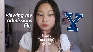 how i actually got into yale viewing my yale admissions file [upl. by Sihtnyc667]