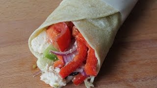 Greek Style Tortilla Wraps Vegetarisches RezeptVegetarian Recipe  ENG SUBS [upl. by Thamos699]