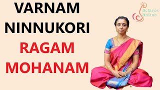 Varnam Ninnukori  Ragam  Mohanam Learning Mode [upl. by Anawaj]