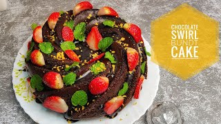 Chocolate Swirl Bundt Cake  How to make chocolate bundt cake  Trending Cake [upl. by Magena]