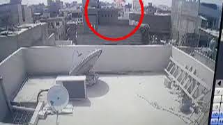 PIA flight PK 8303 Airbus 320 Crashed CCTV Footage from the house nearby [upl. by Ynetruoc]