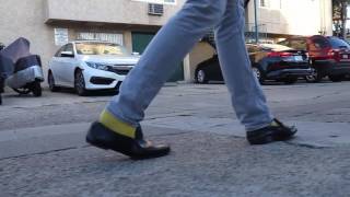 Loose Loafers  Black Pointy Sebago Yellow Sox [upl. by Nolak938]