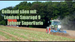 Gelbsenf säen mit Fendt Favorit 512 Lemken Smaragd  Lehner SuperVario Yellow mustard HD [upl. by Scrivens]