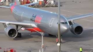 Jetstar A330 Docking amp Thai 747400 taxi and take off  Sydney Airport International Terminal [upl. by Neenaej]