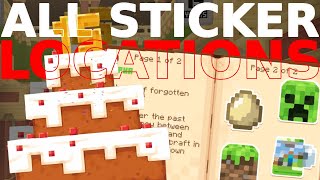 ALL STICKER LOCATIONS Minecraft 15th Anniversary Map Guide [upl. by Galatia]