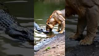 Funny video of tiger and crocodile  shorts funny [upl. by Akselav]