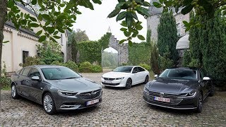 2019 Peugeot 508 vs 2019 Volkswagen Arteon vs 2019 Opel Insignia Grand Sport [upl. by Ennylyak]