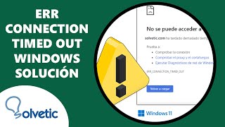 ERRCONNECTIONTIMEDOUT Windows ✔️ SOLUCION [upl. by Ohara960]