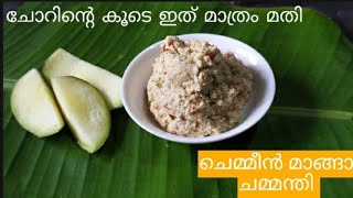 ചെമ്മീൻ മാങ്ങ ചമ്മന്തി  Unakka chemmeen manga chammanthi kerala style recipe [upl. by Noitsuj]