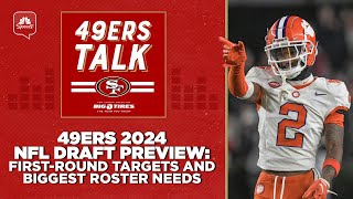 49ers 2024 NFL Draft preview Firstround targets and biggest roster needs  49ers Talk  NBCSBA [upl. by Enohs677]