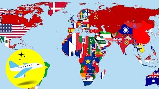 Todos los PAÍSES DEL MUNDO👉Vuela y aprende los nombres de los paísesMapa mundial✈️ [upl. by Naaitsirhc852]