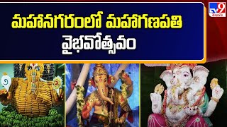 మహానగరంలో మహాగణపతి వైభవోత్సవం  Variety Ganesh Idols  TV9 [upl. by Gilbye]