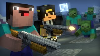 A ILHA DOS ZUMBIES  Blocking Dead FULL ANIMATION Minecraft Animation Hypixel DUBLADO EM PTBR [upl. by Akeenahs]