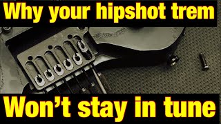 How to fix your Hipshot floating trem system for headless guitars that wont stay in tune [upl. by Chainey]