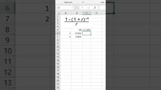 Annuity Factor Calculation  Excel [upl. by Mavis]