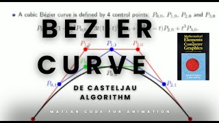 How to plot the Bezier curve using De Casteljau Algorithm using Matlab Animated code  IIT KGP [upl. by Bertsche120]