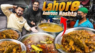 Androon Lahore Street Food Tour at Night  Lahori Nashta rat k 3 baje with RanaHamzaSaifRHS [upl. by Suzie]