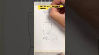 Inktober Day 3  Boot underdrawing artwithmrd art inktober2024 inktober boot viral sub [upl. by Scuram]