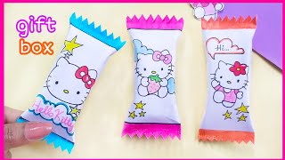 Cute gift ideaDIY hello kitty chocolate gifts packet tutorialDIY paper gift ideaOrigami mini gift [upl. by Sarson873]