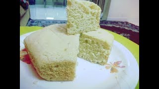 Basic sponge cake in vessel Sponge cake recipe with out ovenHow to prepare cake in cooker [upl. by Guy40]