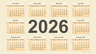 Kalender 2026 [upl. by Leinod]