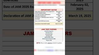 JAM 2025 important iitjam [upl. by Leiria352]