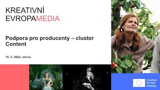 Webinář Kreativní Evropa MEDIA  Podpora pro producenty [upl. by Assirehc]