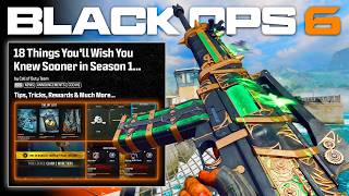 Black Ops 6 Season 1 18 Things I Wish I Knew Sooner Tips Tricks Free Rewards amp More [upl. by Eentihw]