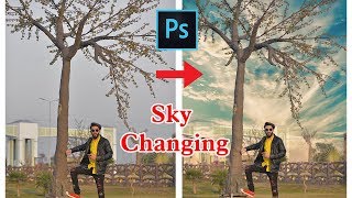 How to Change Sky in One Minute in Photoshop Tutorial Urdu \ Hindi [upl. by Leuqram754]