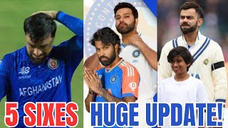 5 Sixes To Rashid Khan  Huge Update On 🇮🇳 Cricket Team [upl. by Eilram]