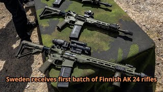 Sweden receives first batch of Finnish AK 24 rifles [upl. by Enaile738]