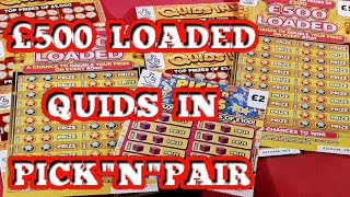 £500 LOADEDPICK n PAIRS QUIDS INGOOD LUCKSCATCHCARDS GAME [upl. by Anatak]